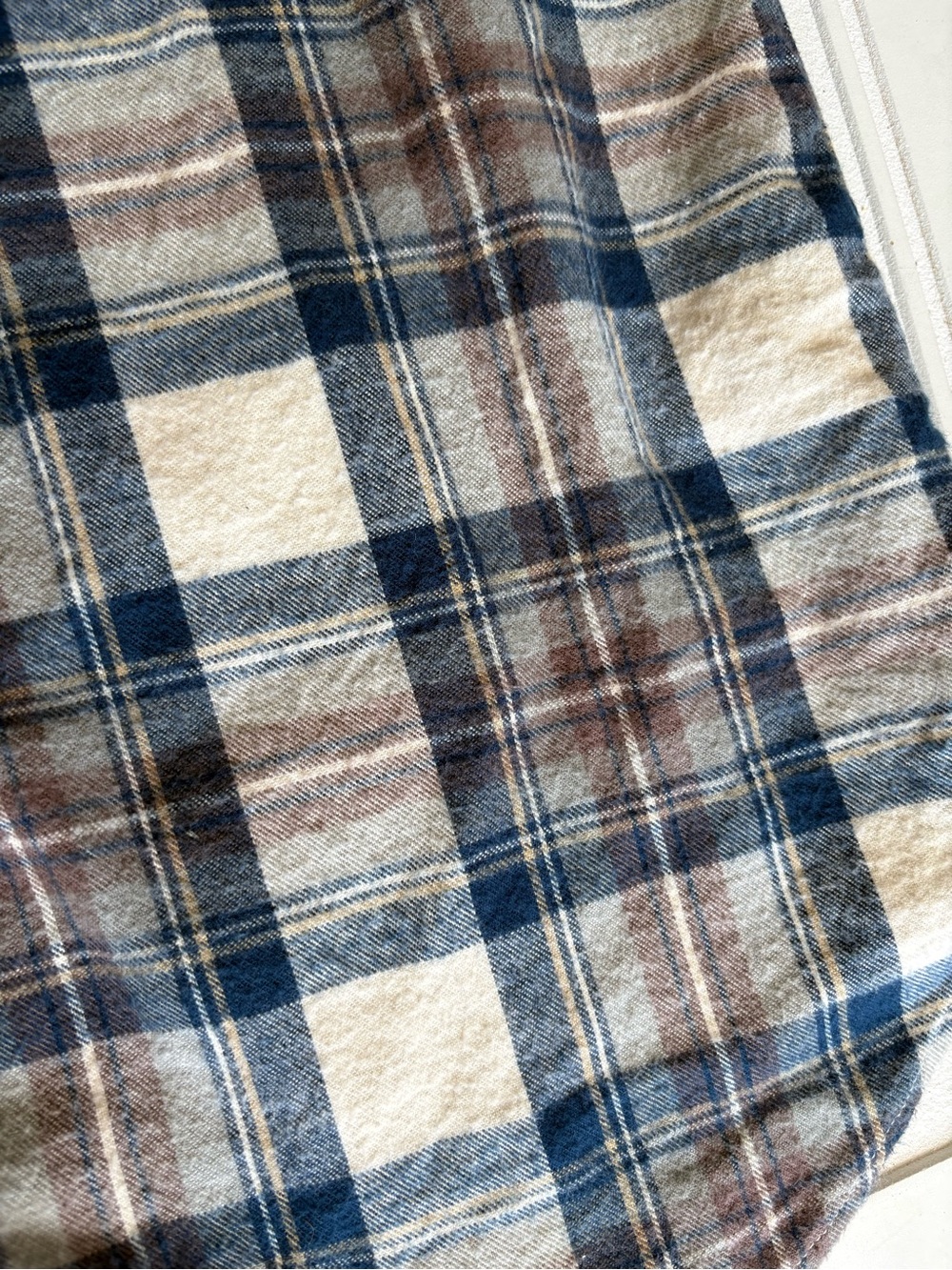 L.L. Bean Women’s Scotch Plaid Flannel Blue/Purple Size Small - Picture 3 of 7